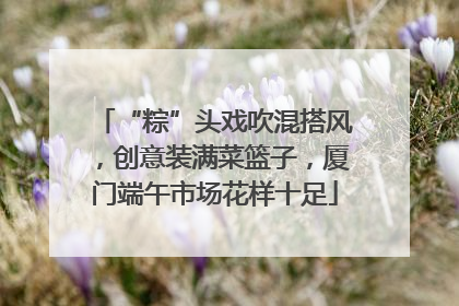 “粽”头戏吹混搭风，创意装满菜篮子，厦门端午市场花样十足