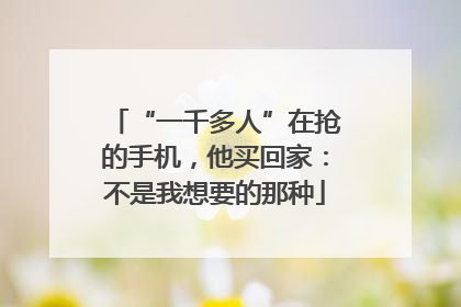 “一千多人”在抢的手机，他买回家：不是我想要的那种