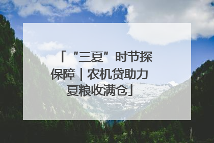 “三夏”时节探保障｜农机贷助力夏粮收满仓