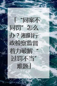 “同案不同罚”怎么办？湘阴行政检察监督着力破解“过罚不当”难题