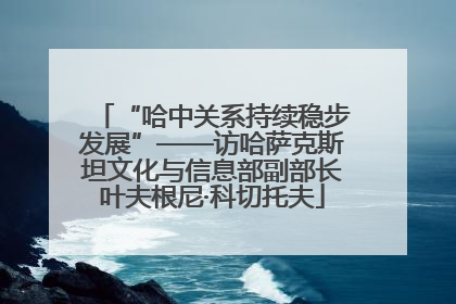 “哈中关系持续稳步发展”——访哈萨克斯坦文化与信息部副部长叶夫根尼·科切托夫