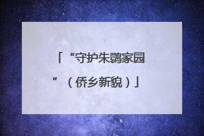 “守护朱鹮家园”（侨乡新貌）
