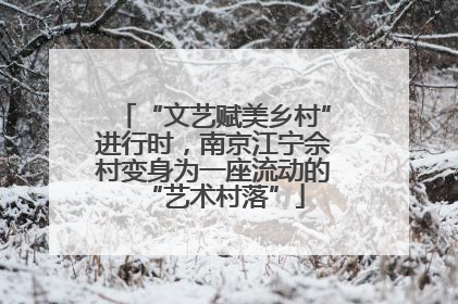“文艺赋美乡村”进行时，南京江宁佘村变身为一座流动的“艺术村落”