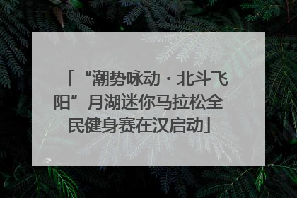 “潮势咏动・北斗飞阳”月湖迷你马拉松全民健身赛在汉启动