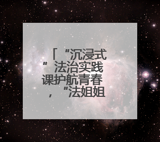 “沉浸式”法治实践课护航青春，“法姐姐”也来了
