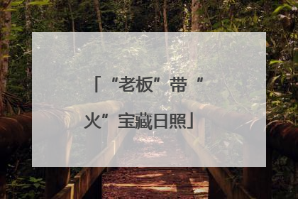 “老板”带“火”宝藏日照