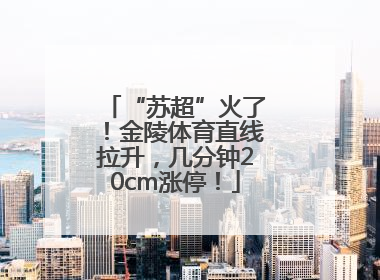 “苏超”火了！金陵体育直线拉升，几分钟20cm涨停！