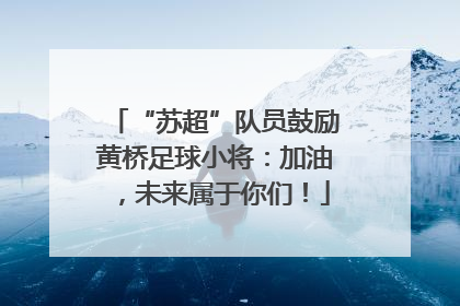“苏超”队员鼓励黄桥足球小将：加油，未来属于你们！