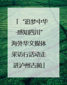 “追梦中华·感知四川”海外华文媒体采访行活动走进泸州古蔺