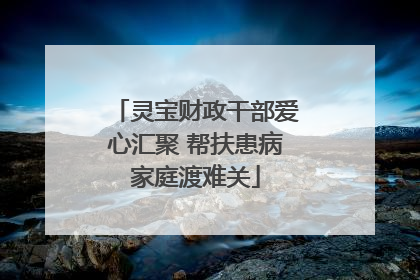 灵宝财政干部爱心汇聚 帮扶患病家庭渡难关