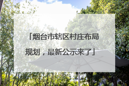 烟台市辖区村庄布局规划，最新公示来了
