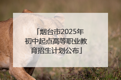 烟台市2025年初中起点高等职业教育招生计划公布