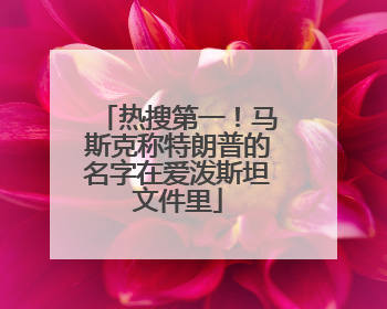 热搜第一！马斯克称特朗普的名字在爱泼斯坦文件里