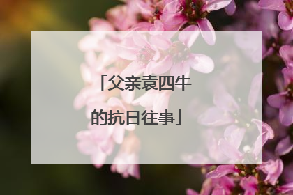 父亲袁四牛的抗日往事