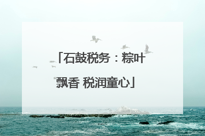 石鼓税务：粽叶飘香 税润童心