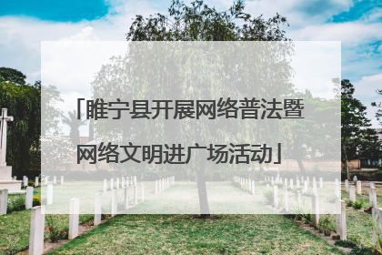 睢宁县开展网络普法暨网络文明进广场活动
