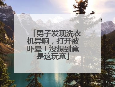 男子发现洗衣机异响，打开被吓晕！没想到竟是这玩意