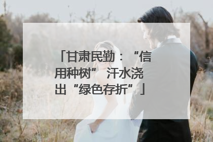 甘肃民勤：“信用种树” 汗水浇出“绿色存折”