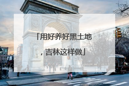 用好养好黑土地，吉林这样做