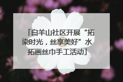 白羊山社区开展“拓染时光，丝享美好”水拓画丝巾手工活动