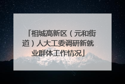 相城高新区（元和街道）人大工委调研新就业群体工作情况
