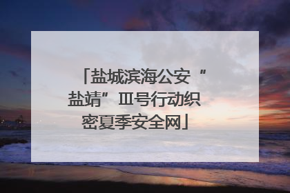 盐城滨海公安“盐靖”Ⅲ号行动织密夏季安全网