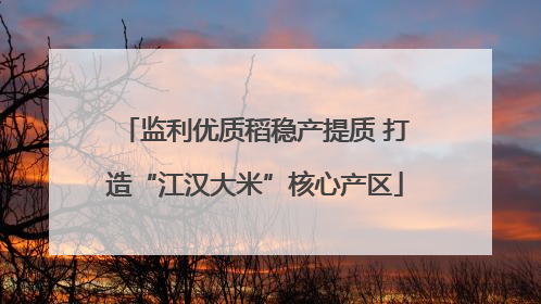 监利优质稻稳产提质 打造“江汉大米”核心产区