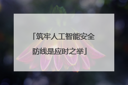 筑牢人工智能安全防线是应时之举