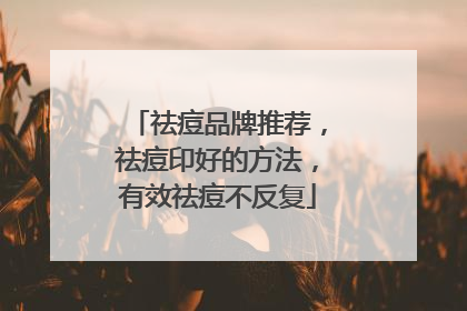祛痘品牌推荐，祛痘印好的方法，有效祛痘不反复