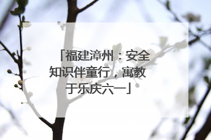 福建漳州：安全知识伴童行，寓教于乐庆六一