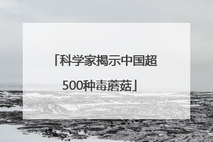 科学家揭示中国超500种毒蘑菇