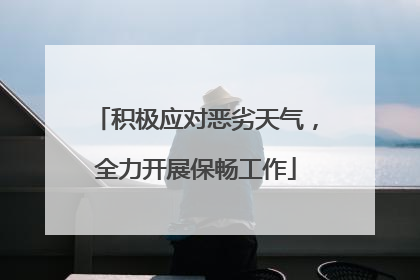 积极应对恶劣天气，全力开展保畅工作