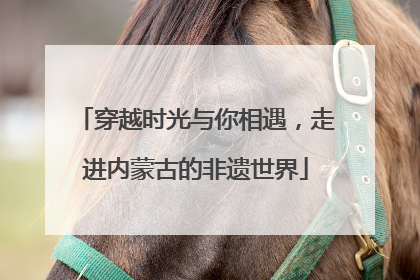 穿越时光与你相遇，走进内蒙古的非遗世界