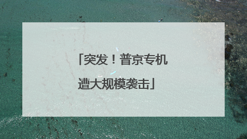 突发！普京专机遭大规模袭击