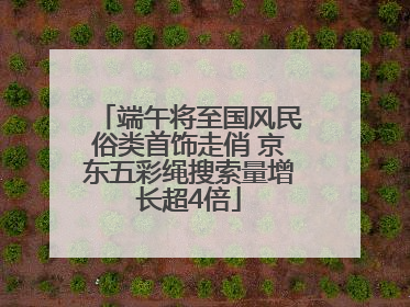 端午将至国风民俗类首饰走俏 京东五彩绳搜索量增长超4倍