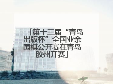 第十三届“青岛出版杯”全国业余围棋公开赛在青岛胶州开赛