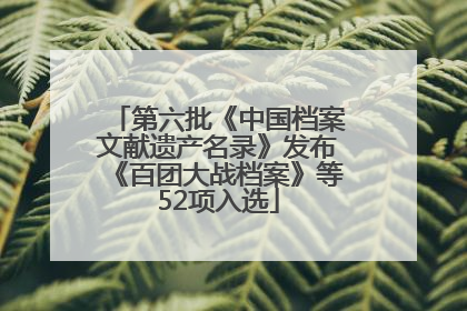 第六批《中国档案文献遗产名录》发布《百团大战档案》等52项入选