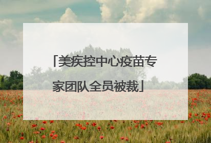 美疾控中心疫苗专家团队全员被裁
