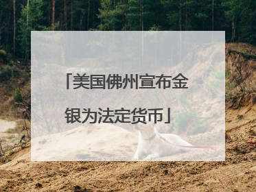 美国佛州宣布金银为法定货币
