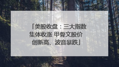 美股收盘：三大指数集体收涨 甲骨文股价创新高、波音暴跌