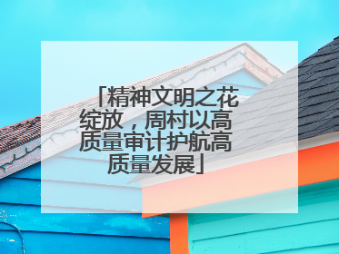 精神文明之花绽放，周村以高质量审计护航高质量发展
