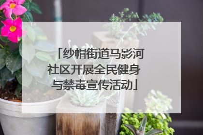 纱帽街道马影河社区开展全民健身与禁毒宣传活动