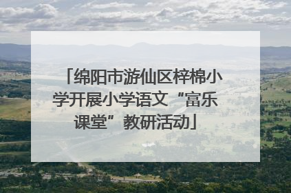 绵阳市游仙区梓棉小学开展小学语文“富乐课堂”教研活动