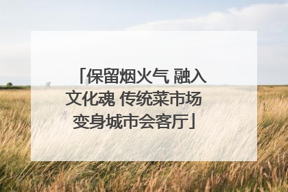 保留烟火气 融入文化魂 传统菜市场变身城市会客厅