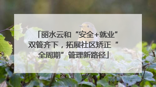 丽水云和“安全+就业”双管齐下，拓展社区矫正“全周期”管理新路径