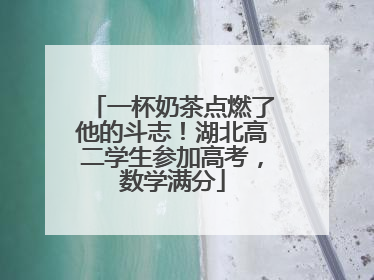 一杯奶茶点燃了他的斗志！湖北高二学生参加高考，数学满分