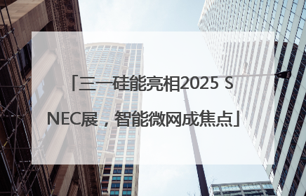 三一硅能亮相2025 SNEC展，智能微网成焦点