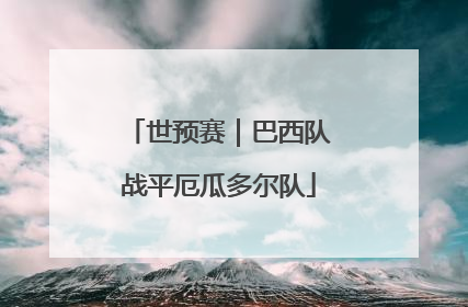世预赛｜巴西队战平厄瓜多尔队