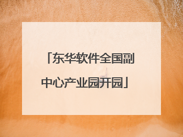 东华软件全国副中心产业园开园
