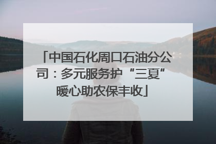 中国石化周口石油分公司：多元服务护“三夏” 暖心助农保丰收